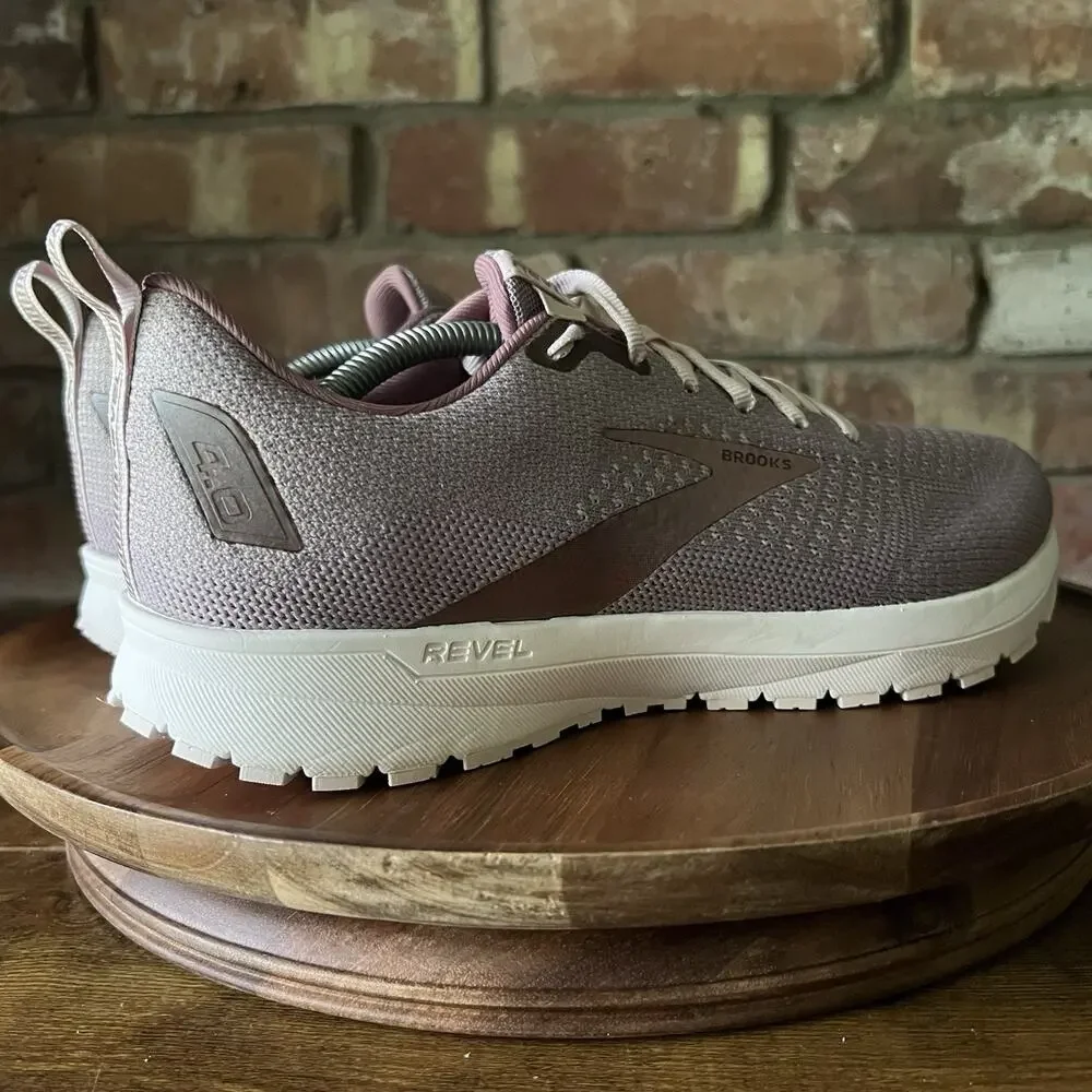 Brooks Revel 4 Womens 9.5 Pink Purple Neutral Cushion Running Shoes Sneakers